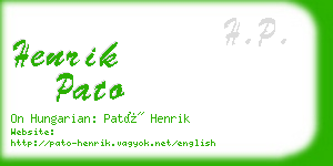 henrik pato business card